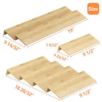 AMBIRD Bamboo Spice Drawer Organizer with Non-slip Mat,4 Tier Jar Spice Rack Tray 9.5'',Seasoning Organizer for Kitchen,Cabinet,Drawers,Countertop - size: 4 Pcs x 9.5'' W, style: Natural