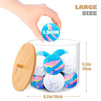JYPS Large Capacity Laundry Pods Container with Bamboo Lid, Clear Acrylic Powder Detergent Containers for Pods, Scent Boosters & Powder, Laundry Room Organization decor, Airtight Storage Jars - size: 1-Pack