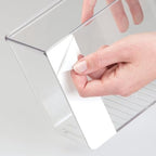 iDesign Adhesive Organizer Bin - Damage-Free Hanging for Kitchen, Bathroom, or Office - Set of 4 - Clear - style: Pack of 4