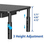 Zimilar 2 Pack Monitor Stand Riser with Drawer - 3 Height Adjustable Metal Monitor Stand with Unique Star Mesh for Computer Laptop Notebook Printer
