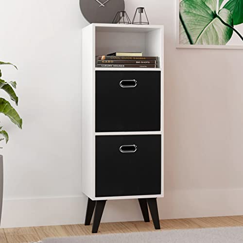 Black Foldable Storage Cubes Bins , Fabric Storage Box Cubes Organizer Baskets with Dual Handles for Home Organizer (Black) - color: Black, size: 1 Pack