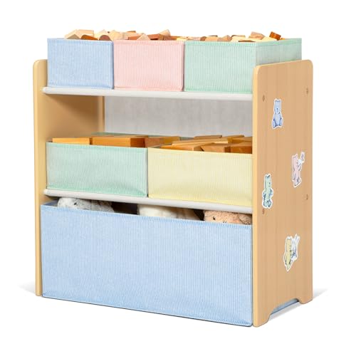 Delta Children - GapKids 6 Bin Toy Organizer - Greenguard Gold Certified, Pastel - color: Pastel