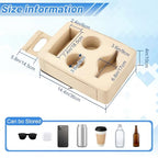 BBTO Pontoon Cup Holder, Boat Seat Cup Holder Sofa Organizer with Side Pockets Anti-Slip PU Leather Portable Three Drink Beverage Holders for Pontoon Boat Sofa Rv Couch Car Back Seat