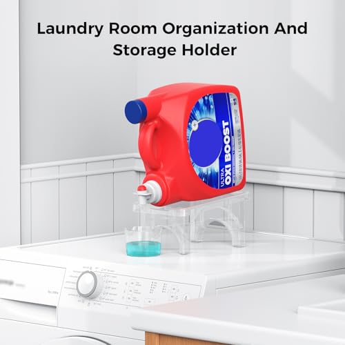 ZHANDEYUA Liquid Laundry Holder, Stand for Laundry Room Organization and Storage, laundry detergent dispenser (Clear) (1Pack)