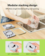 Airtight Food Storage Container with One-Touch Lid, 8-Piece Set (1.3, 2.1, 2.9, 3.6 QT* 2) Stackable Durable BPA-Free for Flour, Cereal & Complete Pantry Organization. - color: 8 Pcs Set