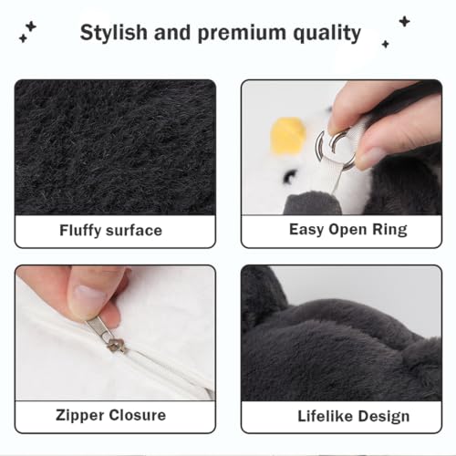 Tissue Box Cover Plush Tissue Box Holder for Car, Home, Decorative Holder/Organizer for Bathroom Vanity Countertop, Nightstands, Office Desk-Penguin - color: Penguin