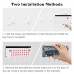 Airplane Cockpit Key Holder Wall Mounted Key Hanger with 5 Hooks Hallway Key Rack Decor for Kitchen Entryway Key Hooks PU Leather Key Organizer for Front Door Office