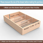 8 Pack Adjustable Drawer Dividers for Clothes,4" High Clear Expandable From 13-21" Drawer Organizers, PC Plastic Separators for Dresser/Bedroom/Bathroom/Kitchen/Office Storage,Easy to Assemble - size: 8 PCS-Clear-4 IN