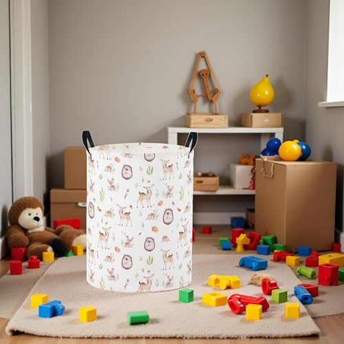 Baby Laundry Basket Baby Nursery Hamper Kids Laundry Basket Toy Storage Bin for Boys Room Decor Gift Baskets for Bedroom Bathroom(Fall Animal) - color: Fall Animal