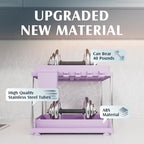 VERIFOST Under Sink Organizer - 2 Pack Adjustable Height, 2 Tier Organizers for Bathroom & Kitchen Sink, Purple - color: Purple