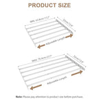 VanlonPro Expandable Closet Shelf Wall-Mounted Metal Storage Rack Adjustable Closet Rod DIY Divider Separator Space Saving for Cabinet Wardrobe Cupboard Kitchen Pantry Cupboard, 17.2-27.7 Inches - size: 43.8-70.4cm/17.2-27.7inches