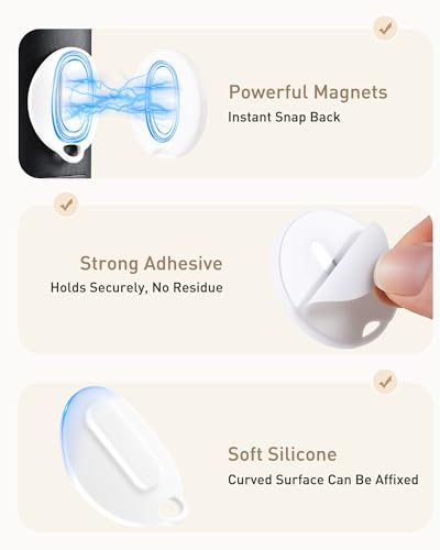2-in-1 Magnetic Remote Control Holder Wall Mount, 2 Pack Self-Adhesive TV Remote Holder with Removable Spring Ropes, Silicone Remote Organizer Storage Wall Holder for Projector TV Remote Holder - color: White