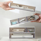 Desk Organizer with Drawers Stackable Storage Drawers, Plastic Compact Desk Storage Box Great for Office School Home Small Space- 1drawers (White) - size: 9*6.5*2inch - 1 Compartment
