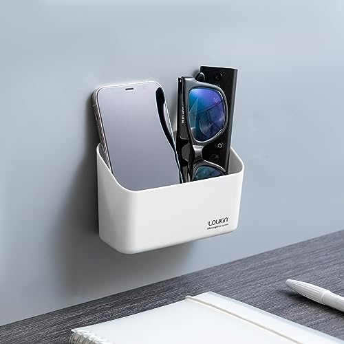 loukin Magnetic Marker Holder, Dry Erase Marker Holder, Remote Control Holder, Magnetic Storage Organizer for Whiteboard or Refrigerators (White) - color: White