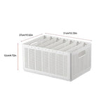 Foldable Closet Organizer with Adjustable Dividers, 7-Grid Wardrobe Storage Bin for Jeans, Sweaters, Pants & Clothes, Mesh Drawer Organizer with Handles (L 7 Grids: 6 Baffles) - size: Large 7 Grids: 6 Baffles