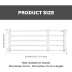Geetery 4 Pcs Closet Tension Shelf Metal Expandable Closet Shelf Dividers Adjustable DIY Shelf Separators in Closet Tension Rod Storage Rack for Cabinet Kitchen Wardrobe (19.7''-31.5'' X 9.45'') - size: 19.7''-31.5'' x 9.45''