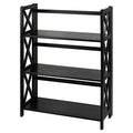 Casual Home Montego 3-Shelf Folding Bookcase, Black - color: Black, size: 3-Shelf Stackable