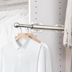 FIRJOY 12" Valet Rod for Closet Pull Out (1 Pack, Brushed Nickel) - color: Brushed Nickel, size: 1 Pack
