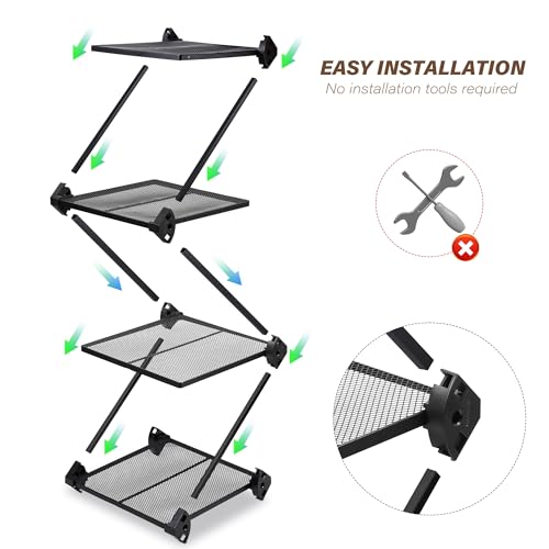 Vertical Shoe Rack 4 Tier Small Shoe Rack Shelf for Entryway Tall Narrow Shoe Organizer Metal Shoe Storage for Closet,Front Door Entrance, Living Room, Black - color: Z Shape(black), size: 4 Tier