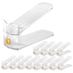 Clear Shoe Slot Organizers 12PACK Shoe Stacker Rack Organizer for Closet Adjustable Shoes Holders Space Saver Zapateras Organizers - size: 12Pack