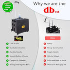 dbest products Quik Cart Collapsible Rolling Crate on Wheels for Teachers Tote Basket 80 lbs Capacity, Made from Heavy Duty Plastic Used as a Seat, Black - color: Black, style: Standard
