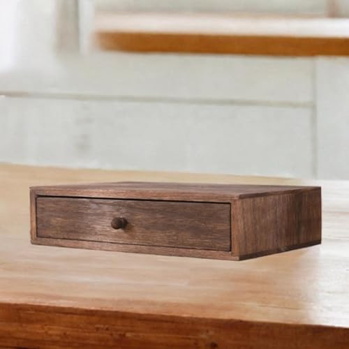 Wood Desktop Organizer Office Supplies Organizer with Drawer Versatile Cosmetic Organizer for Sticky Notes Stamps Paper Clips, 1 drawer - color: 1 drawer