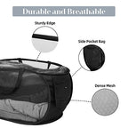6 Pcs Durable Collapsible Laundry Baskets, Foldable Laundry Basket Large Opening, Pop Up Laundry Hamper with Pocket, Clothes Hamper with Handles for Laundry, Bathroom, Kids Room, Dorm or Trave - color: Gray+Black+Navy+Green+Beige+White