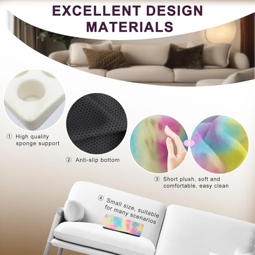 Couch Cup Holder Pillow, 5 Hole Couch Drink Holder! Keep Drinks Hand Side and Keep Temp, Prevent Spills and Use Anywhere. Cup Holder for Couch, Bed, Camping, RV, Car, Beach. Pink Blue Yellow - color: Pink Blue Yellow