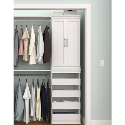 ClosetMaid Modular Storage Pair Set, 2 Doors, Wood Closet Organizer Shaker Style, Add On Accessory for Shelf Units, Taupe, Solid Kit - color: Taupe
