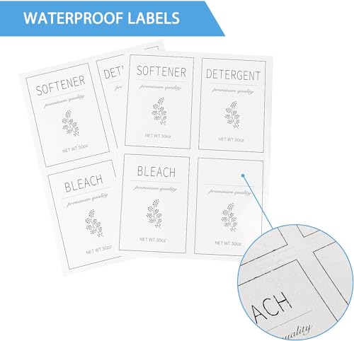 Laundry Detergent Dispenser Set with Labels and Handle for Laundry Room Organization and Storage- Easy Pour 2 Pack 50 oz Liquid Laundry Containers for Laundry Room Decor, Farmhouse Decor - color: Glass Lid