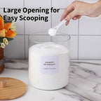 Glass Jars and Acrylic Dryer Sheet Holder, Laundry Pods Container with Bamboo Lid and 27 Labels, Powder Detergent Containers for Laundry Room Organization, Storage Jars Set (3 Pack) - color: White