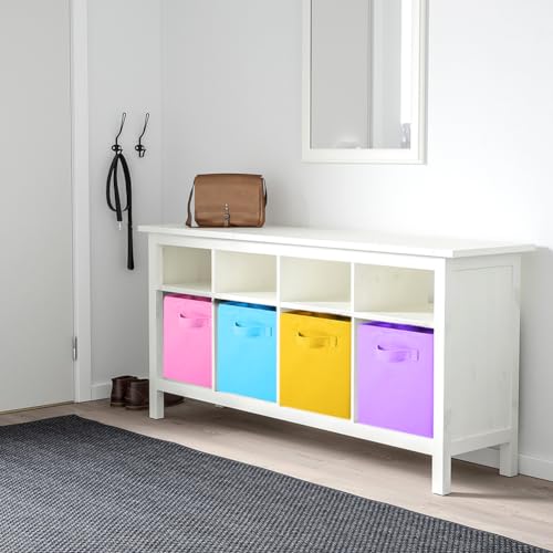 PowerKing Collapsible Storage Cubes with Handles, Fabric Foldable Bins for Closet Shelves, Durable Organization Storage Bins, 10.5'' x 11'' x 10.5'' (6 Colors Mix, 6Pack) - color: 6 Colors Mix, size: 6Pack