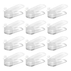 12 Pack Shoe Slot Organizer, Shoe Stackers for a Pair of Shoes, Adjustable Double Layer Stack Shoe Racks Space Saver, Storage Clear Shoe Holder for Closet Organization