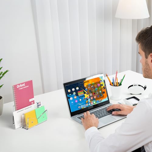 Mail Organizer Envelope Holder - 3 Compartments Clear Acrylic Mail Holder Countertop Vertical Desk Organizer Small File Bill Document Notebook Letter Sorter for Home School Office Supplies - color: Clear, size: 3 Compartments