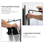 2 Pcs Over The Door Shoe Organizer 14 Large Pocket Hanging Shoe Rack for Closet Organizers And Storage, White