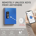 32-Key Smart Key Lock Box Wall Mount – Commercial Key Cabinet with App, Keypad, Bluetooth & WiFi Unlock (Sold Separately), Access Log Tracking, Key Management System for School, Office - size: 32 keys (Smart)