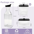POLRAI Laundry Pod Containers and Dryer Sheet Holder and Laundry Detergent Dispenser Clear Laundry Room Organization and Storage with Wooden Lids Labels and spoon （2+1+1 Pack）
