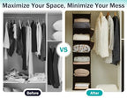 YOUDENOVA Hanging Closet Organizer, 6-Shelf Closet Hanging Storage Shelves, Brown - color: Brown