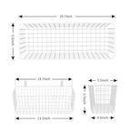 Joben Oligey 3 Set [Extra Large] Hanging Wall Wire Baskets, Farmhouse Food Storage Kitchen Pantry Laundry Closet Garage RV, White - size: White - Extra Large