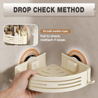 Conworld Corner Shower Caddy Suction Cups, Corner Shower Shelf With a Towel Bar, Shower Organizer Suction for Bathrooms Storage with Hooks, No-Drilling Removable (Aluminum, 2-Pack, Cream) - style: Cream