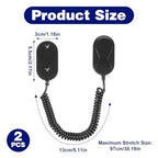 2Pcs Magnetic Remote Leash Control Holder with Spring Ropes Safely Secure TV Remotes & Small Items Retractable Anti-lost Rope Organizer with Adhesive for Projector TV Air Conditioner Remotes
