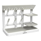 Dr. Brown's Baby Bottle Drying Tower, Stand-Up Countertop Drying Rack with Organized Storage for Baby Essentials, Space Saving Vertical Rack, Gray/White - color: Gray/White