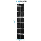ZOBER Over the Door Shoe Organizer - 12 Mesh Pockets, Space Saving Hanging Shoe Holder for Maximizing Shoe Storage, Accessories, Toiletries, Etc. No Assembly Required, Organizer for Shoes 57½” x 12”