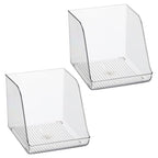 iDesign Plastic Water Bottle Organizer for Fridge, Clear Bottle Holder for Kitchen and Pantry, 2-Pack - style: Pack of 2- Tall