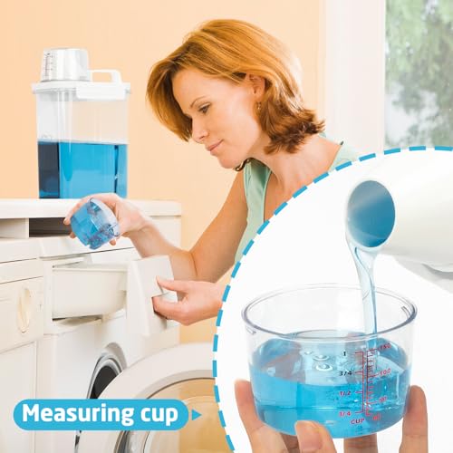 Laundry Detergent Dispenser-1 Pack, 61 oz Detergent Dispenser with 4 Removable Labels, Laundry Soap Dispenser for Laundry Room Organization and Storage, BPA Free & PET Plastic Clear - size: 61 Fl Oz (Pack of 1)
