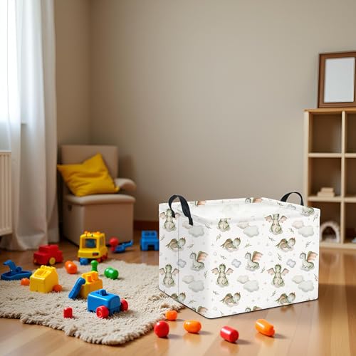 HIYAGON Rectangular Baby Girl Basket Kids Baby Storage Basket Toy Storage Bin Organizer Box Room Decor(Cute Dinosaur) - color: Cute Dinosaur