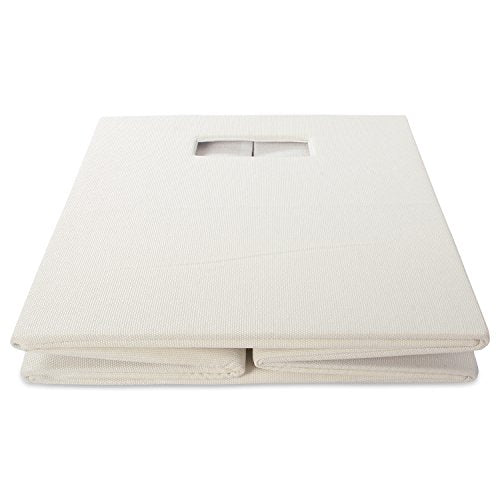 DII Poly-Cube Storage Collection Hard Sided, Collapsible Solid, Large, Off White - color: Off White, size: Large Square, 13x13x13"