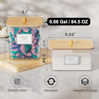 HomePekite 2 Pack Laundry Pods Container,Laundry Room Organization and Storage Containers with Wooden Lids & Labels Large Laundry Detergent Container for Powder,Scent Booster,Pods,Dryer Ball - style: 2 Pack
