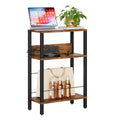 DGSANDGO Narrow Side Table (Rustic Brown) - Nightstand with Charging Station (2 USB + 1 AC Outlet) & Drawer, Mute Wheels for Balcony/Kid’s Room/Bedroom - color: Rustic Brown, size: Drawer Wide-24.4"H 1 PC