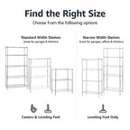 Amazon Basics 5-Shelf Adjustable, Heavy Duty Storage Shelving Unit on 4" Wheel Casters, Easy to Move Portable Wire Shelving, No Tools Needed for Easy Assembly, 30" x 14" x 64.8", Chrome - color: Chrome